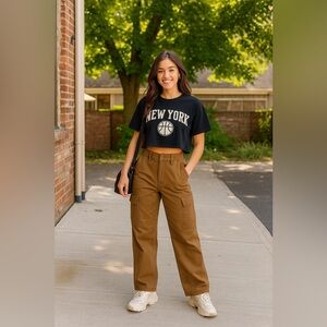 15. Design Lab • NWT $55  wide leg cargo pants W17” R12” I31”